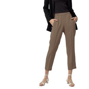Aritzia Wilfred Darontal Cropped Straight leg Pant, size 4, camel